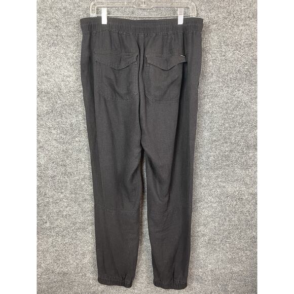 Sanctuary Jogger Pants Linen Tencel Blend Black Size Large Drawstring - Picture 6 of 11